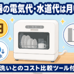 食洗器の電気代・水道代コスト比較ツール